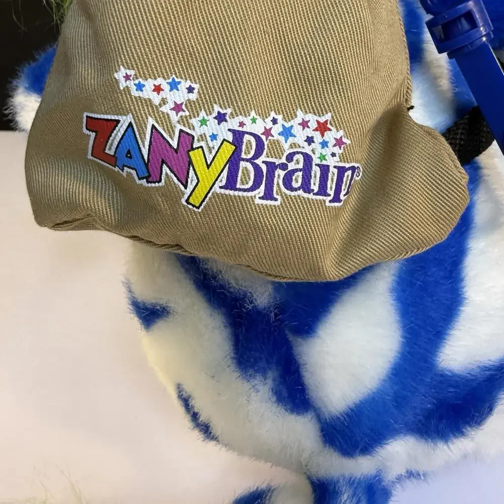 20" Vintage 1998 Zany Brainy Zipes Zebra Plush Toy W/ Baby Zebra - Picture 5 of 9